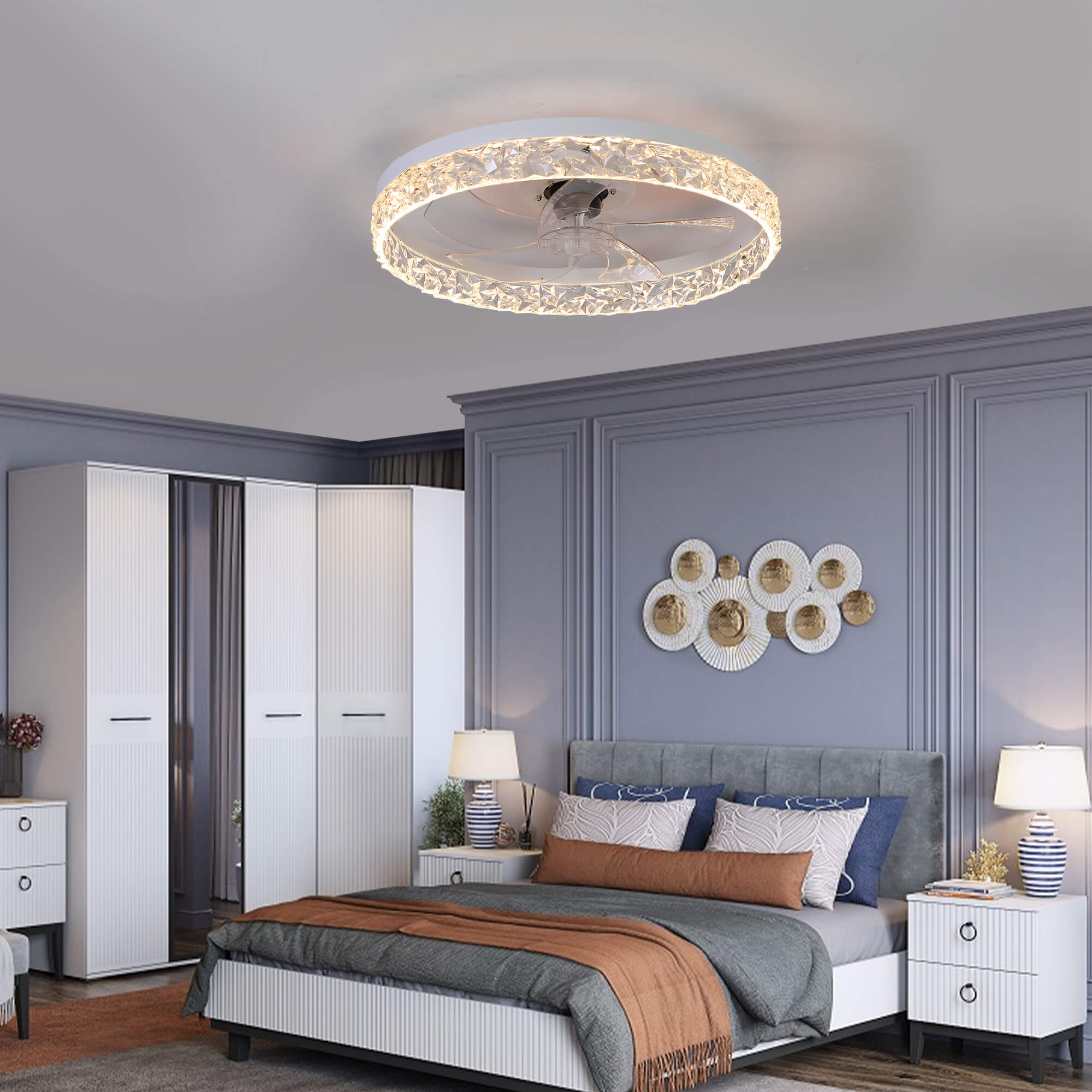 clearon-20-modern-balck-white-ceiling-fan-with-led-lights-remote-low-profile-for-bedroom-and-living-room-2