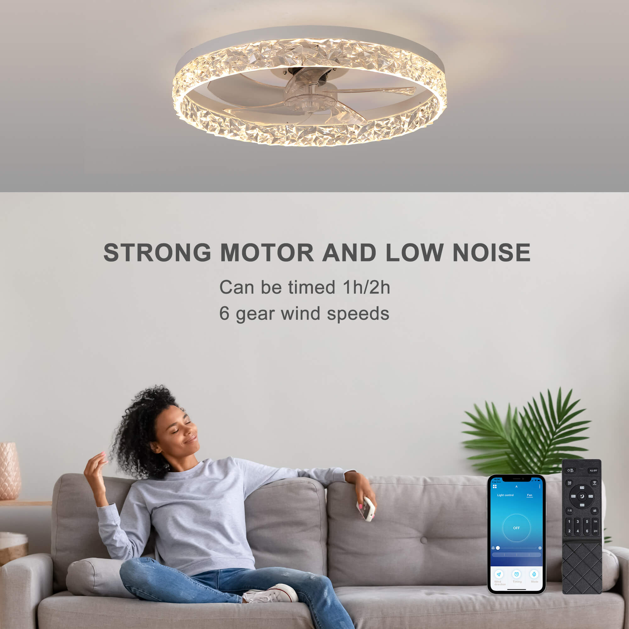 clearon-20-modern-balck-white-ceiling-fan-with-led-lights-remote-low-profile-for-bedroom-and-living-room-3