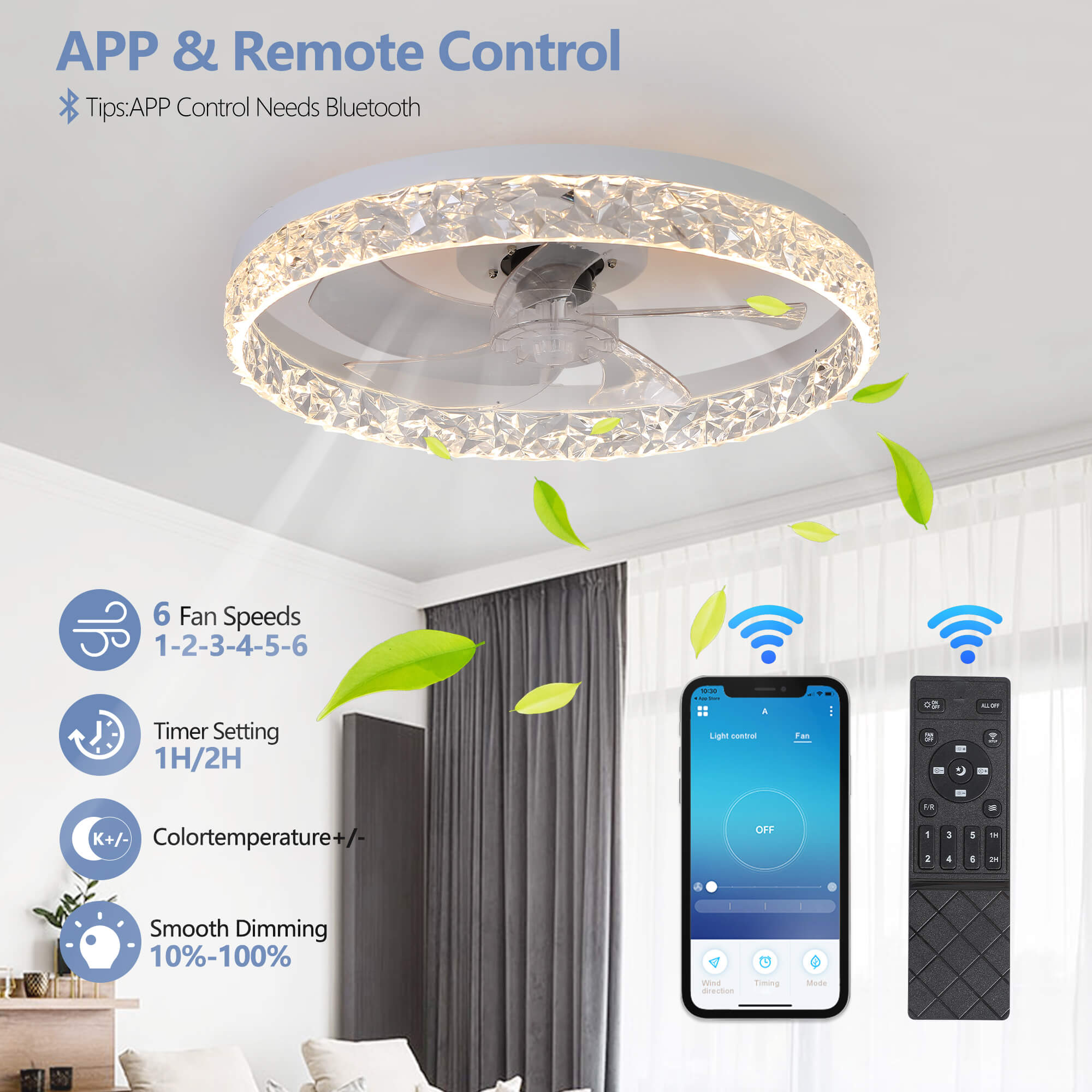 clearon-20-modern-balck-white-ceiling-fan-with-led-lights-remote-low-profile-for-bedroom-and-living-room-8