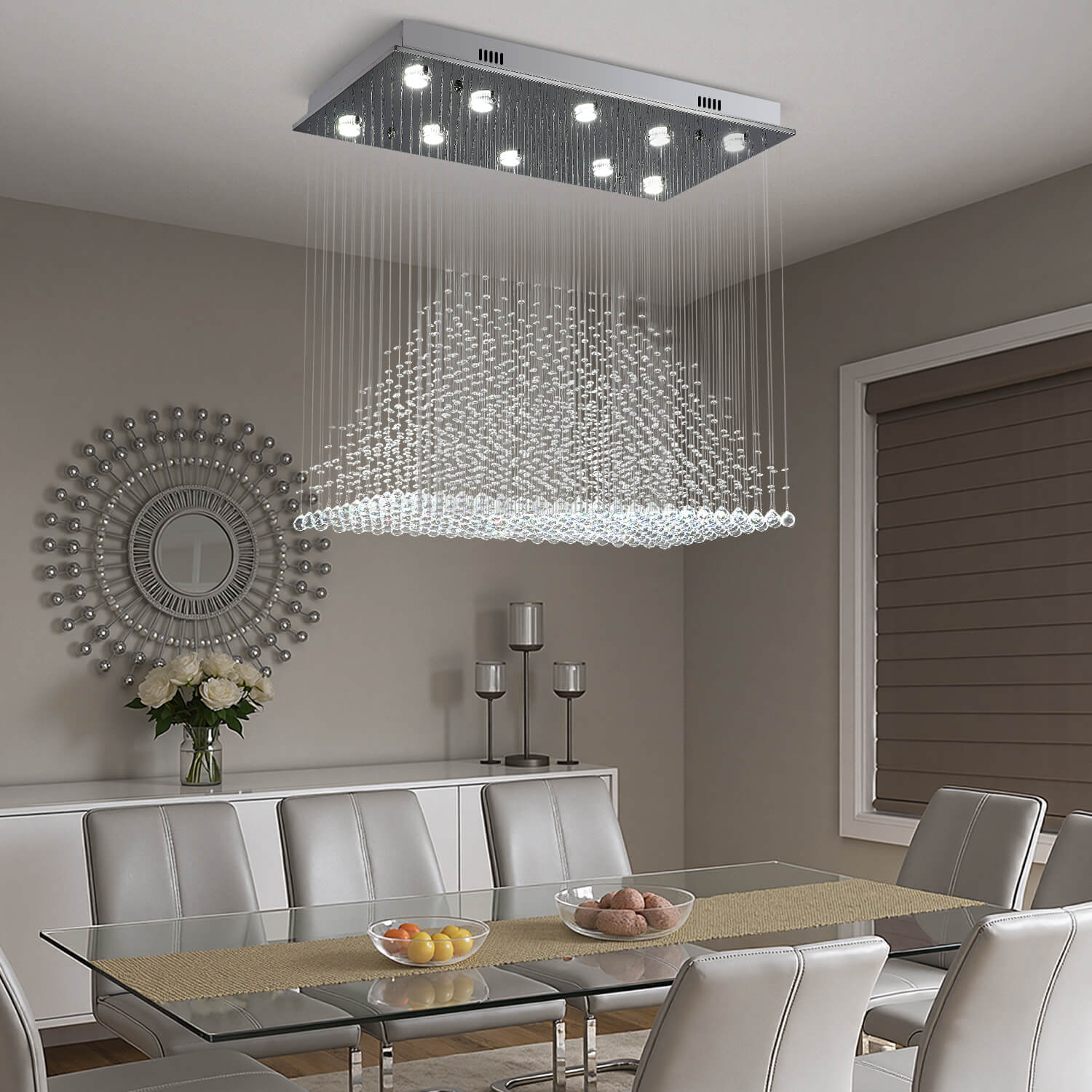 Piscea Raindrop Crystal Chandelier