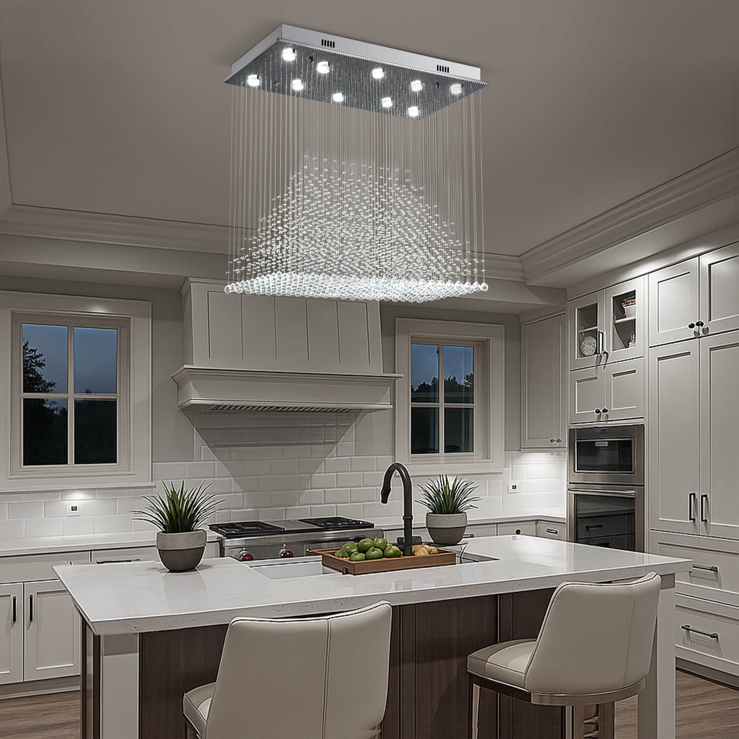 Piscea Raindrop Crystal Chandelier
