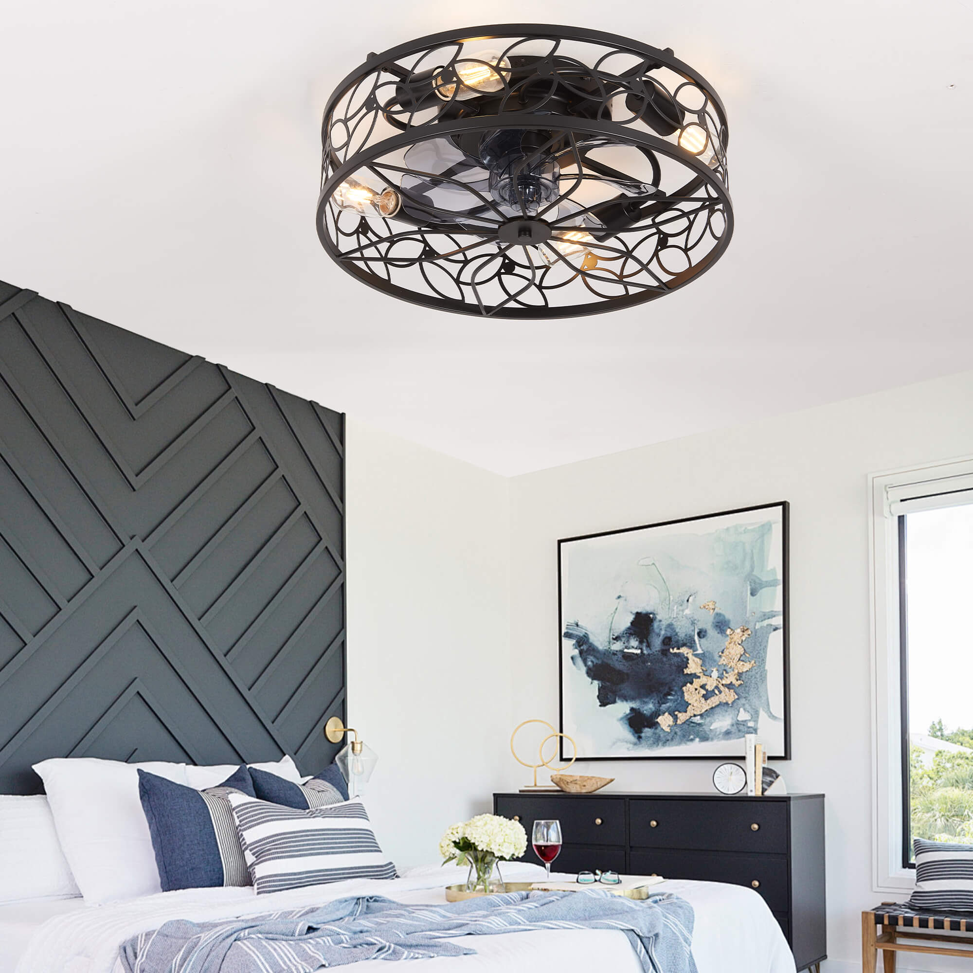 swivra-20-modern-industrial-black-caged-ceiling-fan-with-lights-remote-low-profile-for-bedrooms-and-living-room-_9