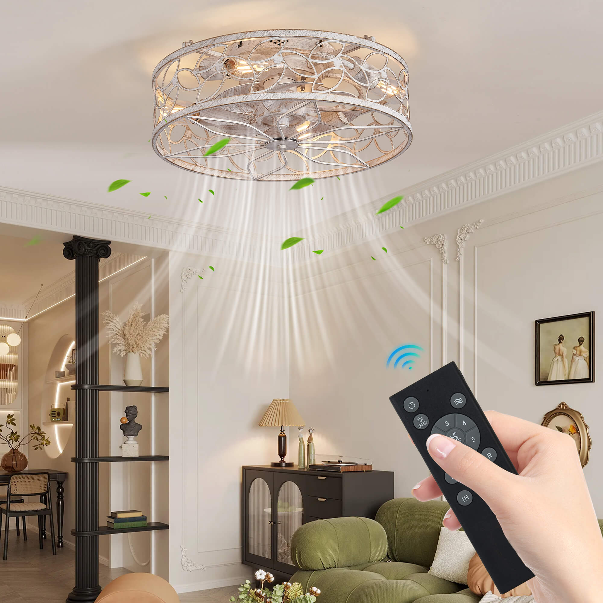 swivra-20-modern-industrial-white-caged-ceiling-fan-with-lights-remote-low-profile-for-bedrooms-and-living-room-_4