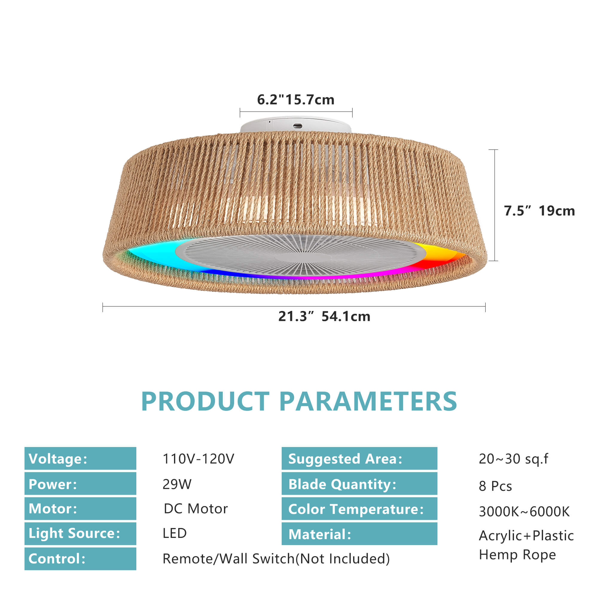 wovair-21-bohemian-bladeless-beige-ceiling-fan-with-led-rgb-lights-remote-low-profile-for-bedrooms-and-kids-rooms-10