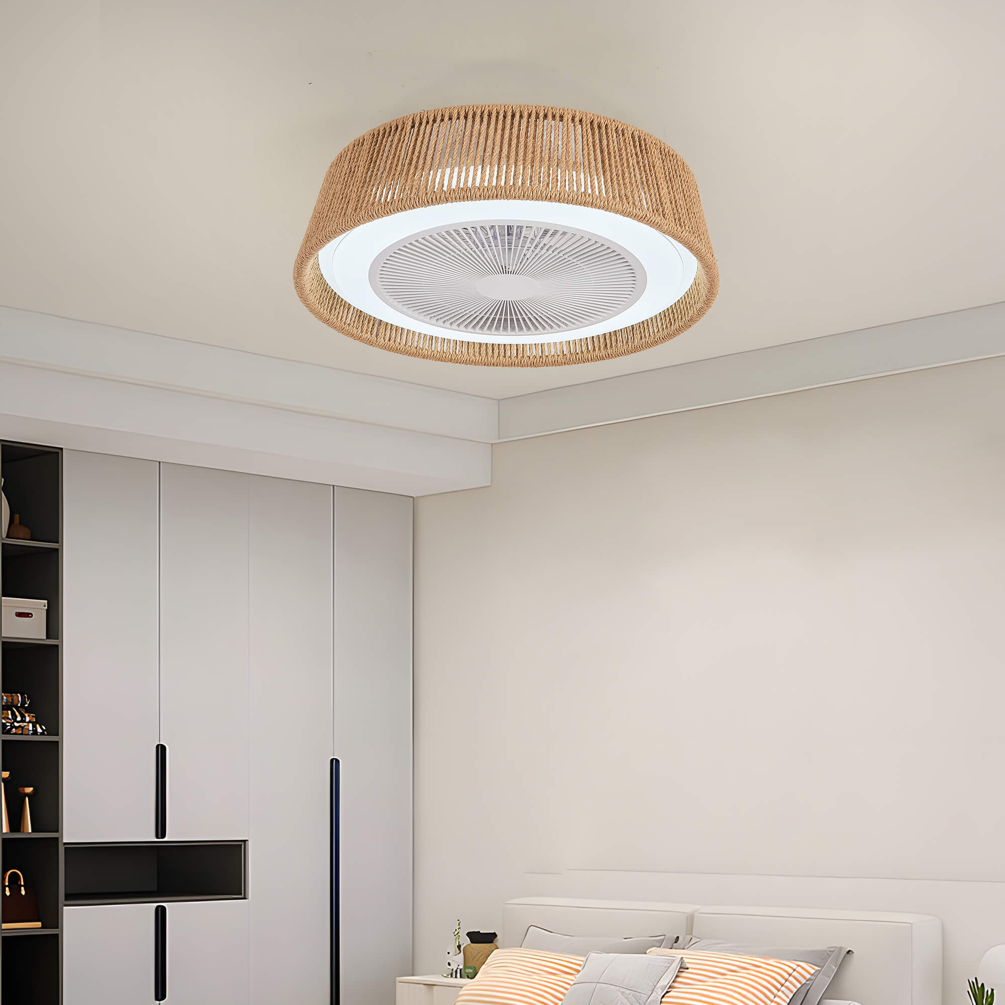 wovair-21-bohemian-bladeless-beige-ceiling-fan-with-led-rgb-lights-remote-low-profile-for-bedrooms-and-kids-rooms-4