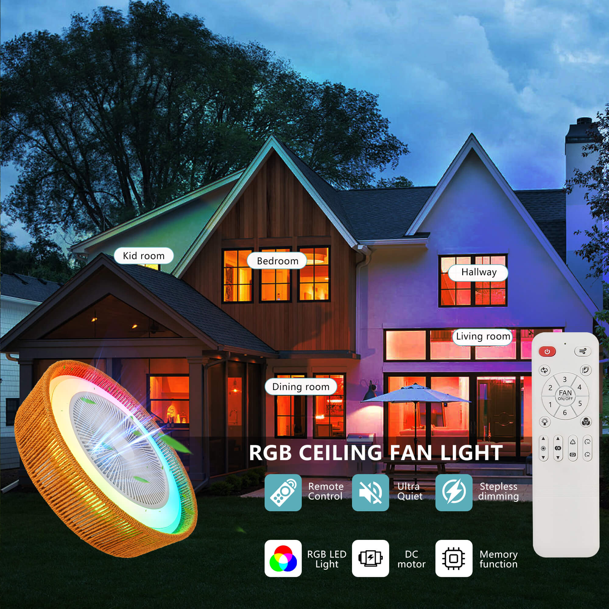 wovair-21-bohemian-bladeless-beige-ceiling-fan-with-led-rgb-lights-remote-low-profile-for-bedrooms-and-kids-rooms-8