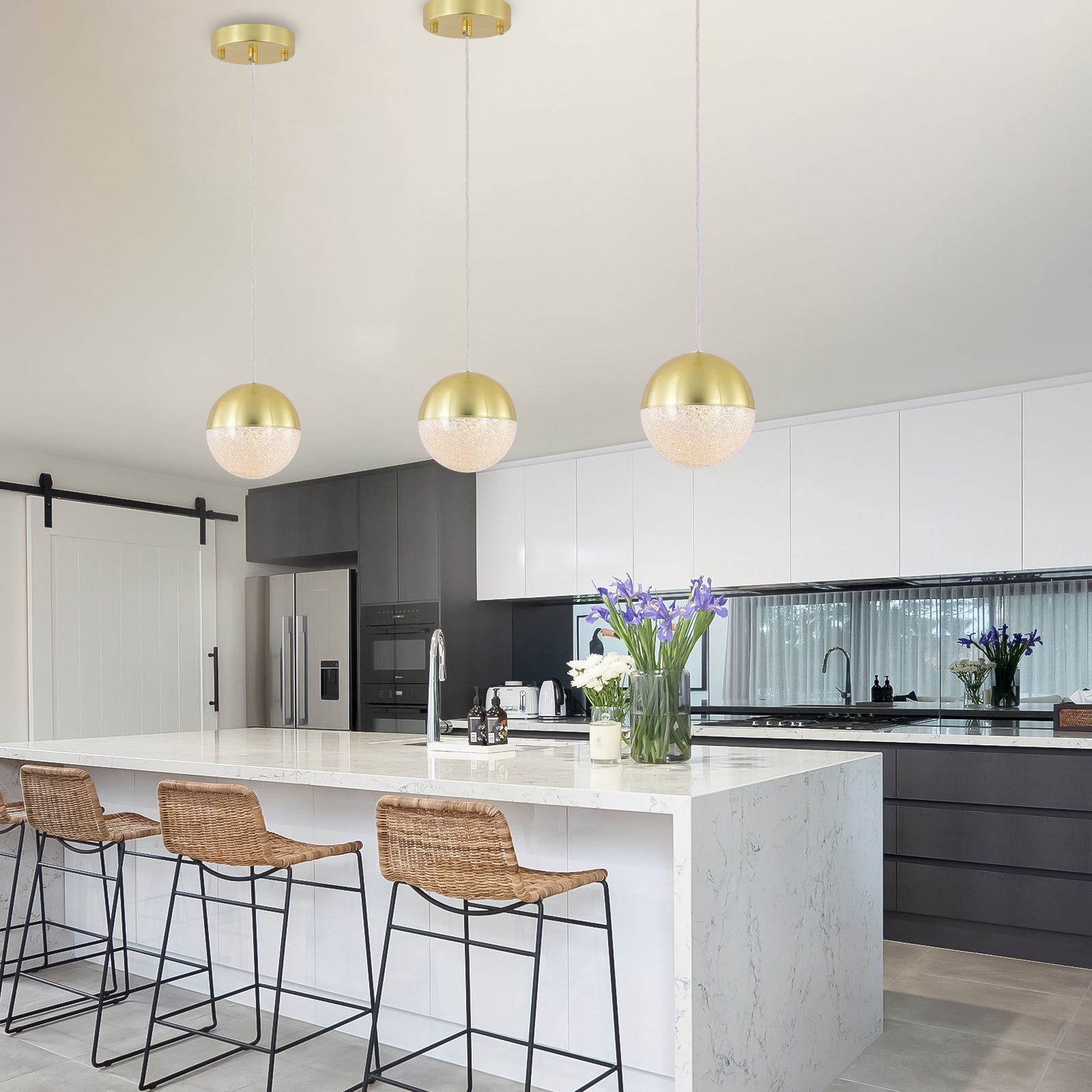 Modern Gold Globe Pendant Lights
