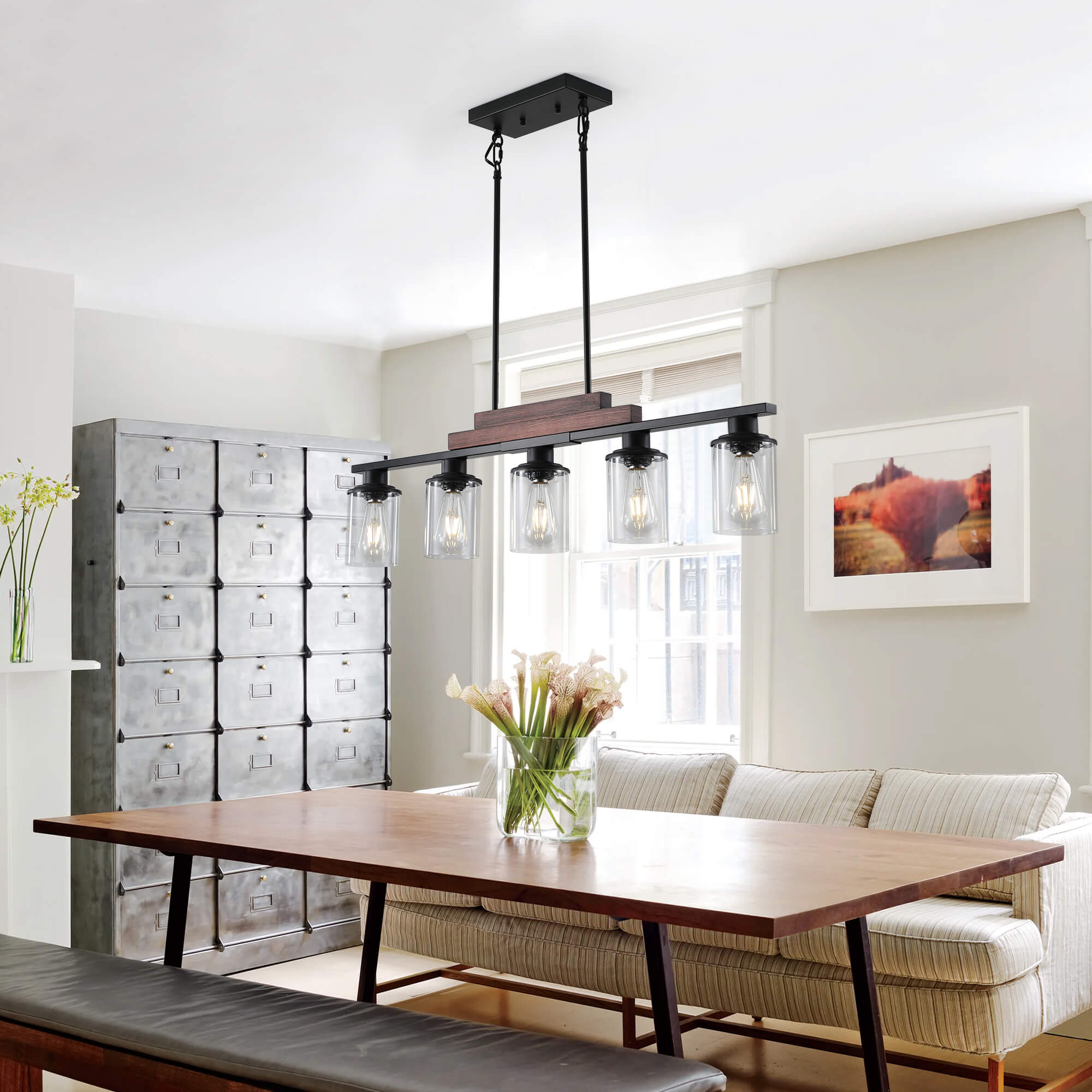 modern-black-walnut-metal-glass-shade-linear-pendant-lights-for-dining-room-kitchen-island-44l95b-250812_2